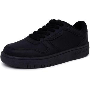 Nautica Boys Low-Top Sneakers, Basketball Tennis Shoes for Kids, Outdoor School Running Shoes – Sizes for Big Kid/Little Kid(Black Monochrome)