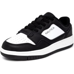 Nautica Boys Low-Top Sneakers, Basketball Tennis Shoes for Kids, Outdoor School Running Shoes – Sizes for Big Kid/Little Kid(Panda One)