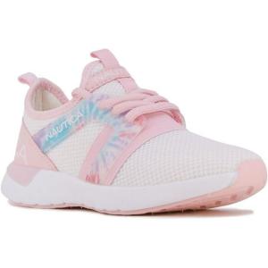 Nautica Girls Kids Sneakers Athletic Fashion Lace-Up Tennis Sports Running Shoes(Big Kid, Little Kid, Toddler)(Pink White Tie Dye-parks)