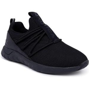 Nautica Kids Boys and Girls Athletic Slip-On Sneakers, Lightweight Bungee Running Shoes for Toddler, Little Kid, and Big Kid(Benton-black Mono)