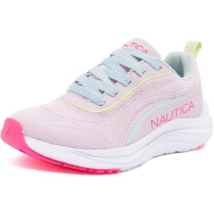 Nautica Kids Girls Metallic Fashion Sneaker Lace-Up Athletic Running Shoe I kappil I (Big Kid – Little Kid – Toddler)(Lilac Pink Blue-marius)