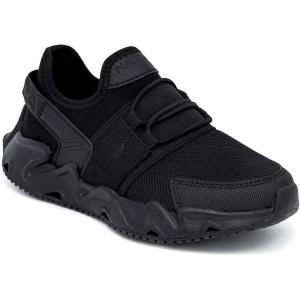 Nautica Kids Running Sneakers | Comfortable Shoes for Boys and Girls | Sizes for Big & Little Kids -(Lace-Up/Bungee) Manalapin(Black Mono-mikyle)