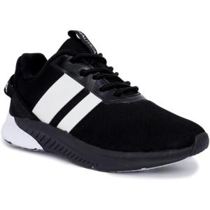 Nautica Kids Running Sneakers | Comfortable Shoes for Boys and Girls | Sizes for Big & Little Kids -(Lace-Up/Bungee) Manalapin(Black White-manalapin)
