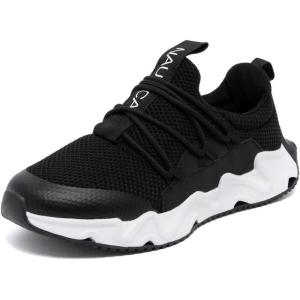 Nautica Kids Running Sneakers | Comfortable Shoes for Boys and Girls | Sizes for Big & Little Kids -(Lace-Up/Bungee) Manalapin(Black-mimm)