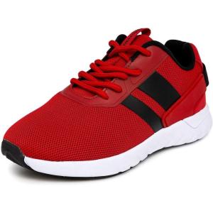 Nautica Kids Running Sneakers | Comfortable Shoes for Boys and Girls | Sizes for Big & Little Kids -(Lace-Up/Bungee) Manalapin(Red Black)