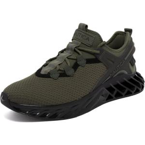 Nautica Men’s Casual Fashion Sneakers – Lightweight Lace-Up Athletic Walking Shoes for Gym & Tennis, Comfortable(Olive Black-wandal)