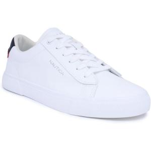 Nautica Men’s Casual Shoe, Classic Lace-Up Low Top Loafer, Fashion Sneaker – in Medium & Wide Width Sizes(Alos White)