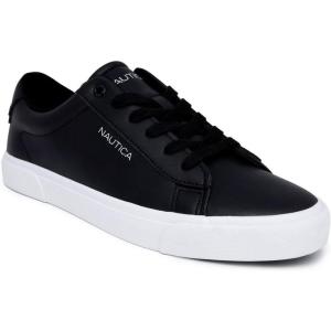 Nautica Men’s Casual Shoe, Classic Lace-Up Low Top Loafer, Fashion Sneaker – in Medium & Wide Width Sizes(Alos-black)