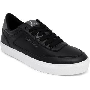 Nautica Men’s Casual Shoe, Classic Lace-Up Low Top Loafer, Fashion Sneaker – in Medium & Wide Width Sizes(Black-jansen)