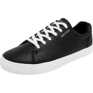 Nautica Men’s Casual Shoe, Classic Lace-Up Low Top Loafer, Fashion Sneaker – in Medium & Wide Width Sizes(Black-walvis)