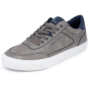 Nautica Men’s Casual Shoe, Classic Lace-Up Low Top Loafer, Fashion Sneaker – in Medium & Wide Width Sizes(Grey-jansen)