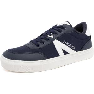 Nautica Men’s Casual Shoe, Classic Lace-Up Low Top Loafer, Fashion Sneaker – in Medium & Wide Width Sizes(Navy-muna)