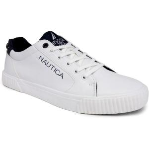 Nautica Men’s Casual Shoe, Classic Lace-Up Low Top Loafer, Fashion Sneaker – in Medium & Wide Width Sizes(Venito-white)