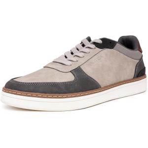 Nautica Men’s Classic Lace-Up Low Top Fashion Sneaker Loafer – Stylish and Comfortable Casual Shoe(Grey-savar)