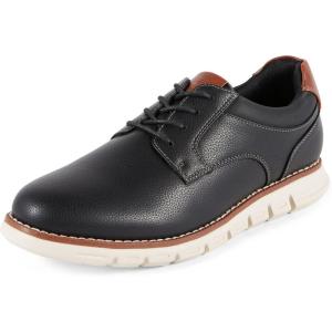Nautica Men’s Knit Dress Oxford Dress Sneakers: Breathable, Stylish, Lightweight & Comfortable – Ideal for Business or Walking(Black-eliam)