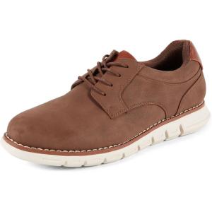 Nautica Men’s Knit Dress Oxford Dress Sneakers: Breathable, Stylish, Lightweight & Comfortable – Ideal for Business or Walking(Brown-eliam)