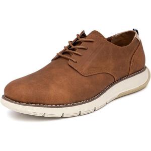 Nautica Men’s Knit Dress Oxford Dress Sneakers: Breathable, Stylish, Lightweight & Comfortable – Ideal for Business or Walking(Tan-ajax)