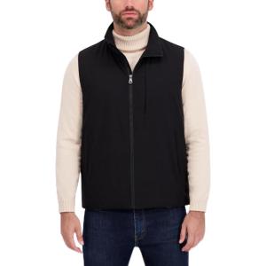 Nautica Men’s Lightweight Mechanical Stretch Softshell Vest – Water-resistant Transitional Layer(Black)