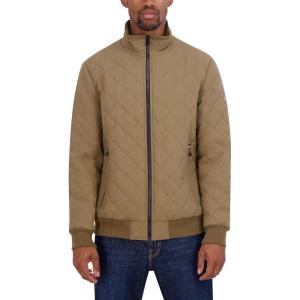 Nautica Men’s Lightweight Quilted Bomber Jacket – Mechanical Stretch Wind & Water-resistant(Otter)