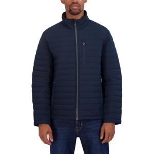 Nautica Men’s Lightweight Quilted Puffer Jacket – Full Zip Transitional Outerwear(Navy)