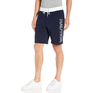 Nautica Men’s Nautica Men’s Fleece Logo Shorts(Navy)