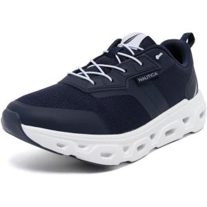 Nautica Mens Running Sneakers Sport Fashion Lace-Up Athletic Soft Shoes for Gym Tennis Men – Cushioned, Breathable, Lightweight & Comfortable(Navy White Kamilo)