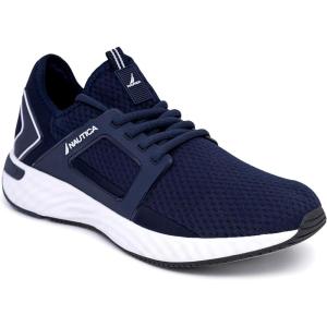Nautica Men’s Sneakers: Athletic, Comfortable, Casual Lace-Up Fashion Walking Shoes(Navy White Aron)