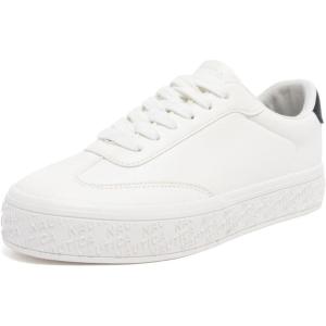 Nautica Women’s Lace-Up Platform Fashion Sneakers – Low-Top Casual Walking & Tennis Shoes Platform(White Navy-agene)