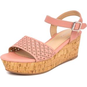 Nautica Womens Platform Wedge Sandals Fashion Ankle Strap Lightweight Cushioned Casual Beach Sandal – Lightweight & Comfortable(Mauve)