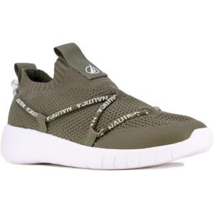 Nautica Women’s Slip-On Sneakers – Comfortable Running Shoes, Stylish & Easy to Wear – Perfect for Everyday Wear(Olive-melek)