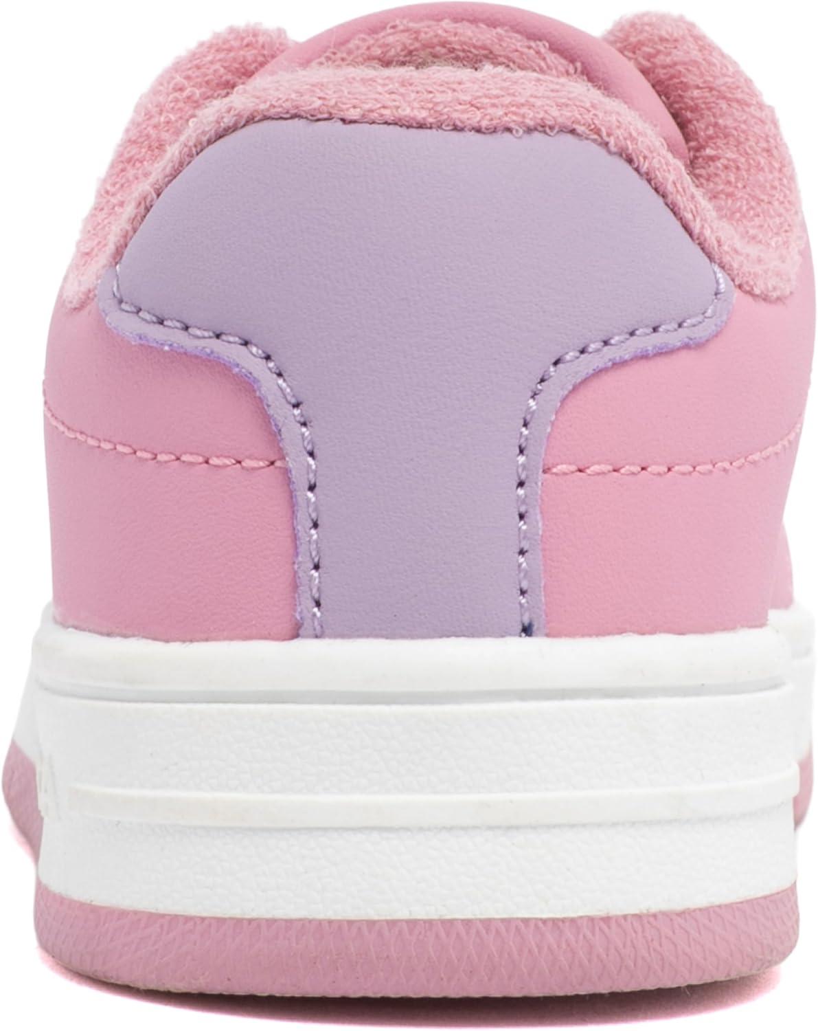 imageNautica Boys Girls Casual Fashion Shoes Comfortable Soccer Classic Walking Tennis Sneakers for Kids Breathable Lightweight amp Flexible Lace UpBungeePink Silver Lilacscottford