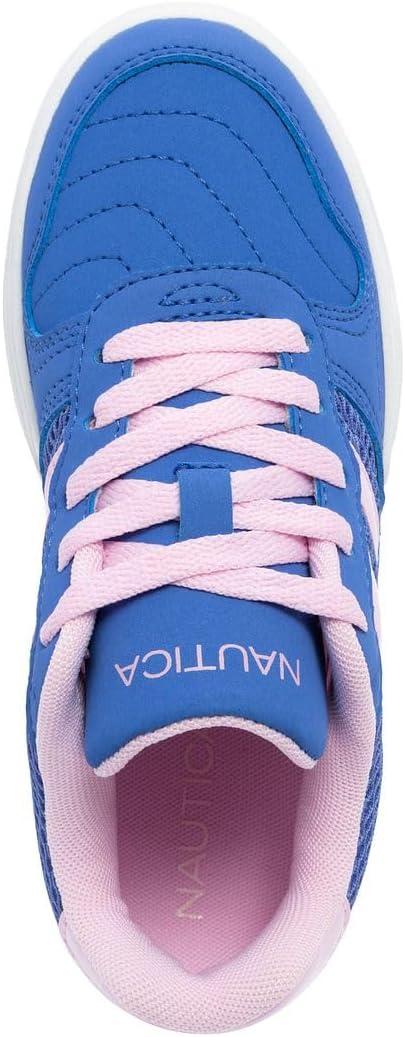 imageNautica Boys Girls Casual Fashion Shoes Comfortable Soccer Classic Walking Tennis Sneakers for Kids Breathable Lightweight amp Flexible Lace UpBungeeBlue Pinklotte