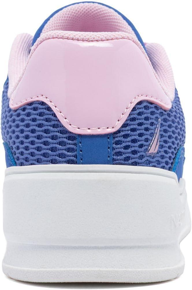 imageNautica Boys Girls Casual Fashion Shoes Comfortable Soccer Classic Walking Tennis Sneakers for Kids Breathable Lightweight amp Flexible Lace UpBungeeBlue Pinklotte