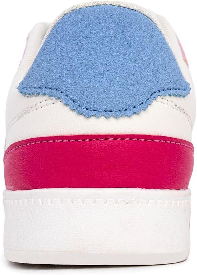 imageNautica Boys Girls Casual Fashion Shoes Comfortable Soccer Classic Walking Tennis Sneakers for Kids Breathable Lightweight amp Flexible Lace UpBungeeIvory Pink
