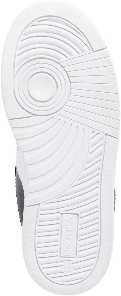 imageNautica Boys Girls Casual Fashion Shoes Comfortable Soccer Classic Walking Tennis Sneakers for Kids Breathable Lightweight amp Flexible Lace UpBungeeBlack Whitescottford