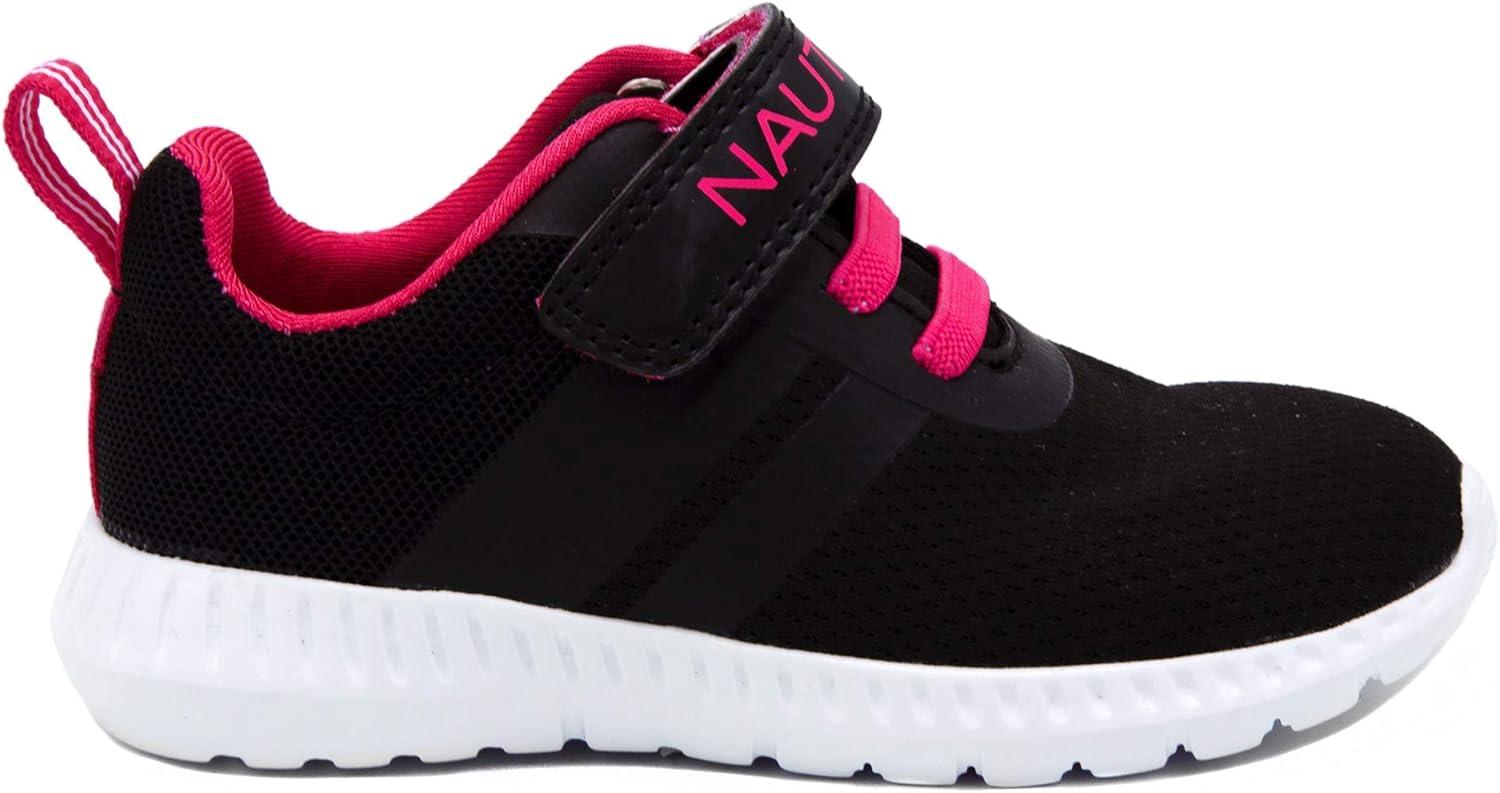 imageNautica Kids Fashion Sneaker Athletic Running Shoe with One Strap Boys GirlsToddlerLittle KidBlackPink