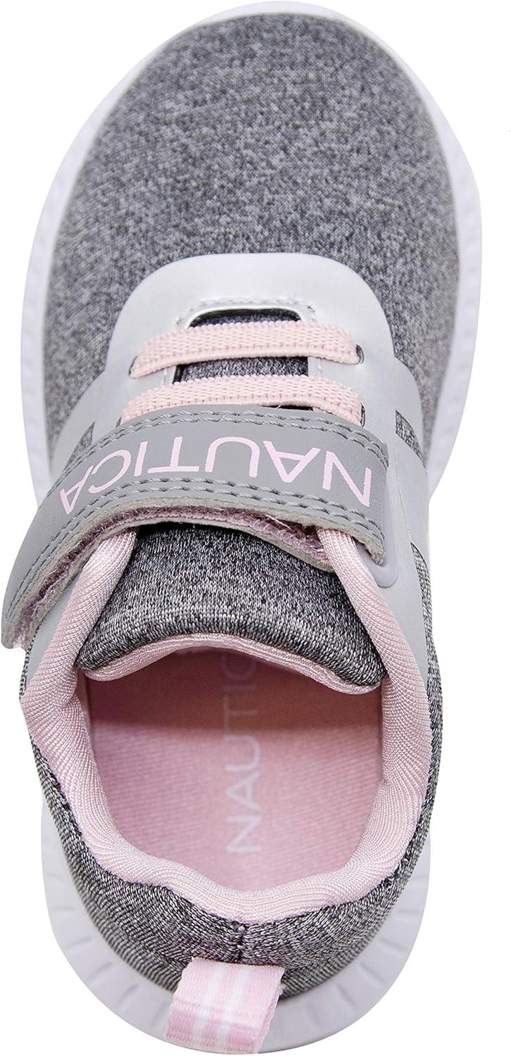 imageNautica Kids Fashion Sneaker Athletic Running Shoe with One Strap Boys GirlsToddlerLittle KidGrey Heather