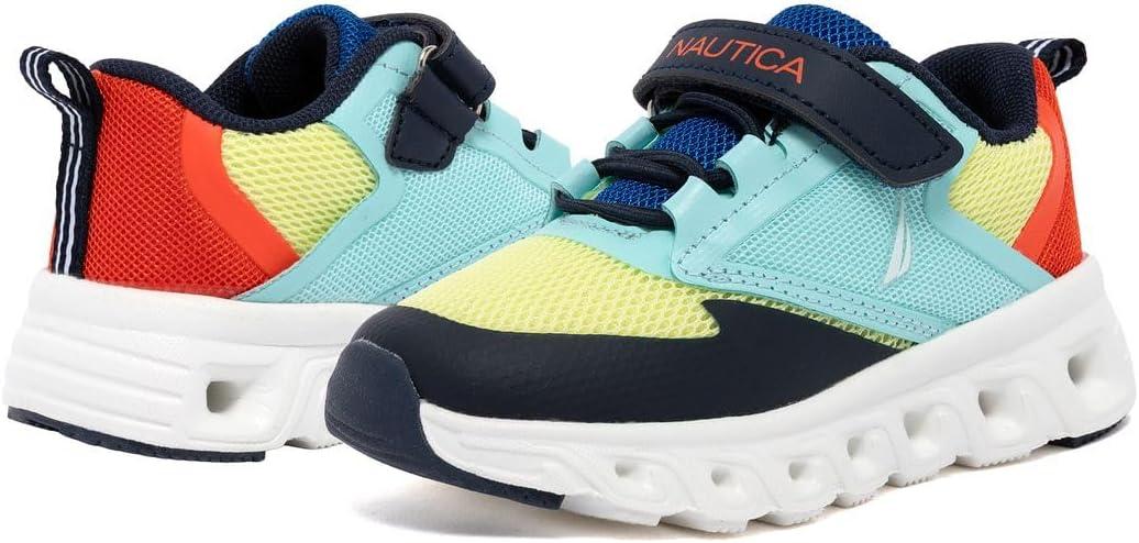 imageNautica Kids Fashion Sneaker Athletic Running Shoe with One Strap Boys GirlsToddlerLittle KidNavy Aquamercer