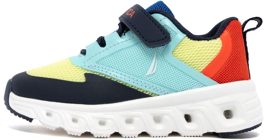 imageNautica Kids Fashion Sneaker Athletic Running Shoe with One Strap Boys GirlsToddlerLittle KidNavy Aquamercer