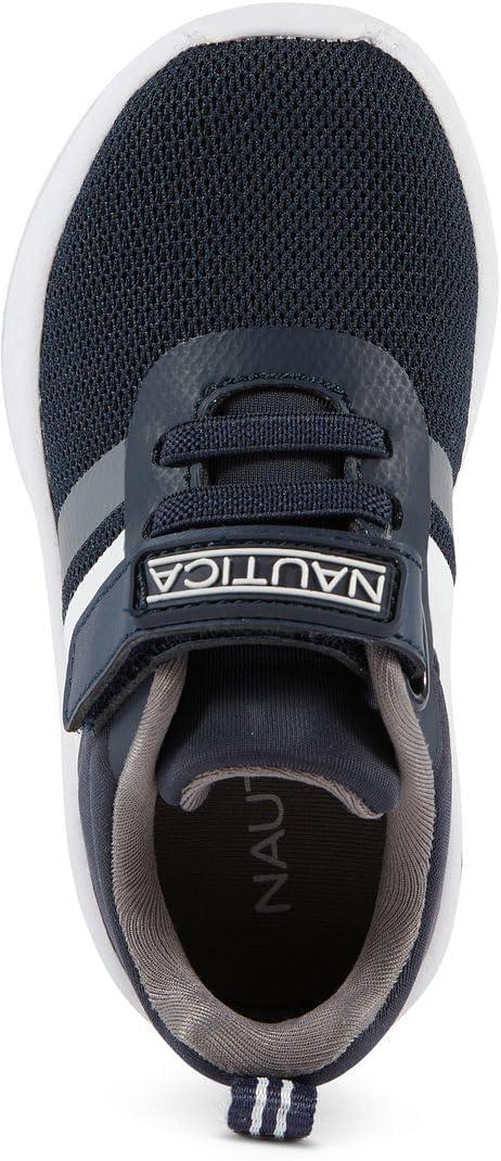 imageNautica Kids Fashion Sneaker Athletic Running Shoe with One Strap Boys GirlsToddlerLittle KidNavy Greybreck
