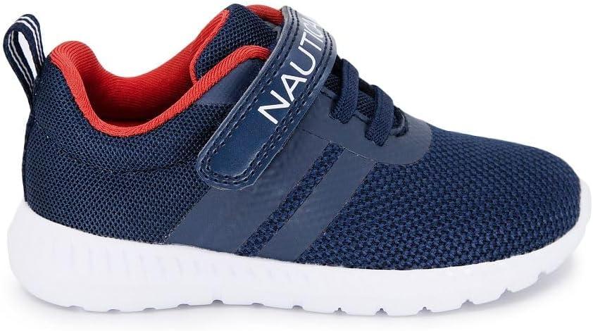imageNautica Kids Fashion Sneaker Athletic Running Shoe with One Strap Boys GirlsToddlerLittle KidNavy White