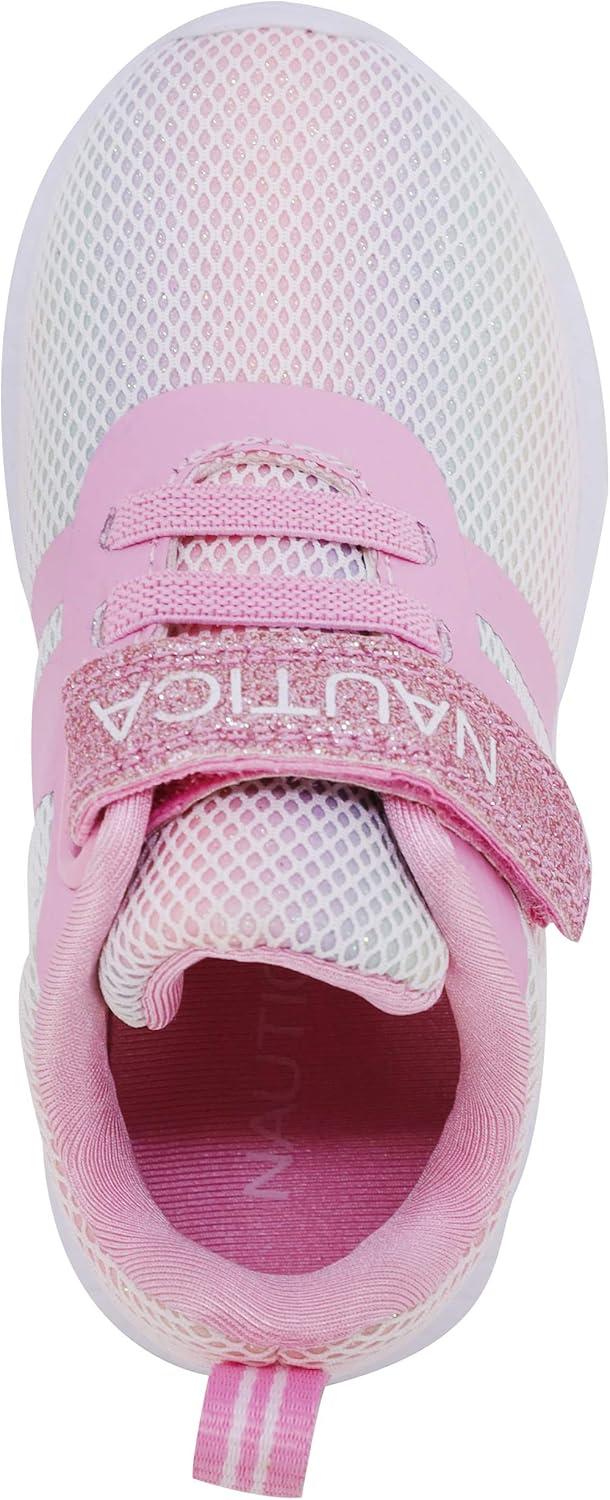 imageNautica Kids Fashion Sneaker Athletic Running Shoe with One Strap Boys GirlsToddlerLittle KidRainbow Sparkle