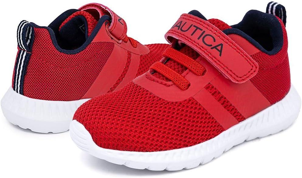 imageNautica Kids Fashion Sneaker Athletic Running Shoe with One Strap Boys GirlsToddlerLittle KidRed