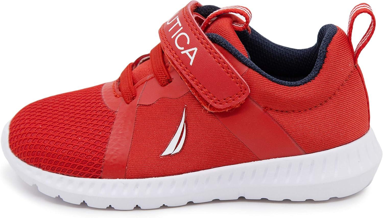 imageNautica Kids Fashion Sneaker Athletic Running Shoe with One Strap Boys GirlsToddlerLittle KidRed Meshjurnee