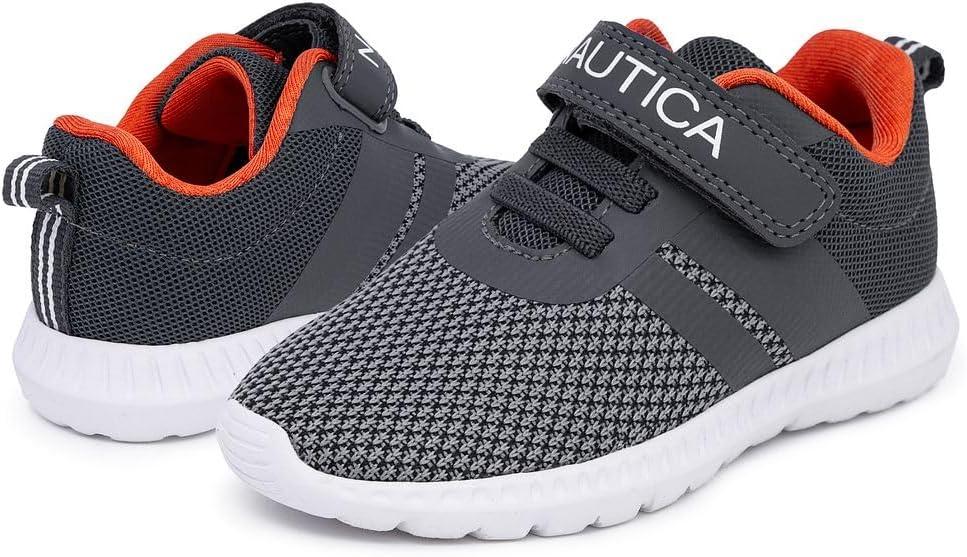 imageNautica Kids Fashion Sneaker Athletic Running Shoe with One Strap Boys GirlsToddlerLittle KidStorm Grey