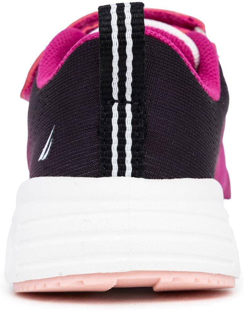imageNautica Kids Fashion Sneaker Athletic Running Shoe with One Strap Boys GirlsToddlerLittle KidWhite Fushia Peach