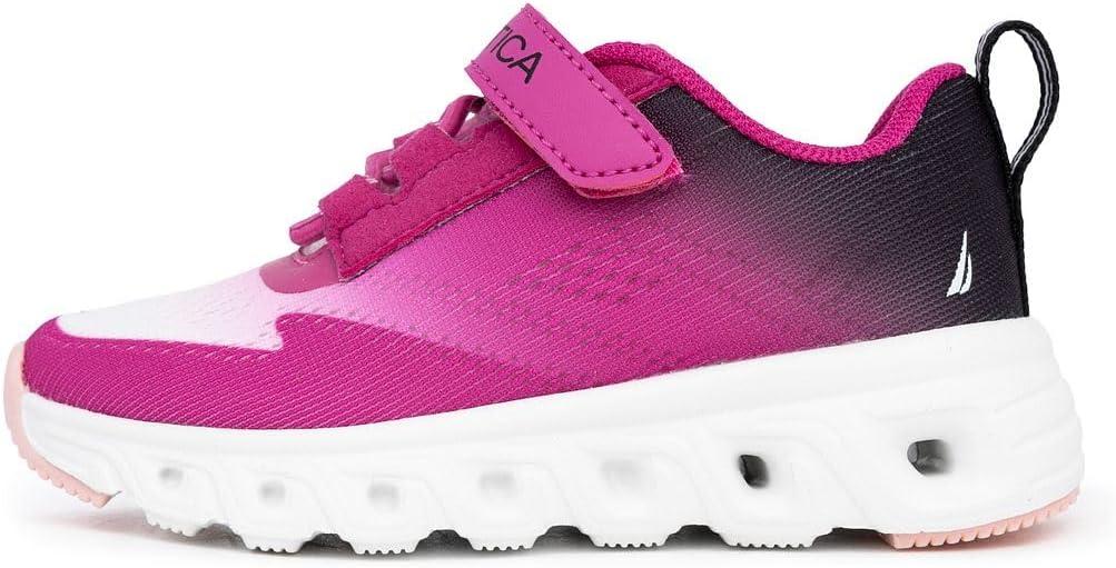 imageNautica Kids Fashion Sneaker Athletic Running Shoe with One Strap Boys GirlsToddlerLittle KidWhite Fushia Peach