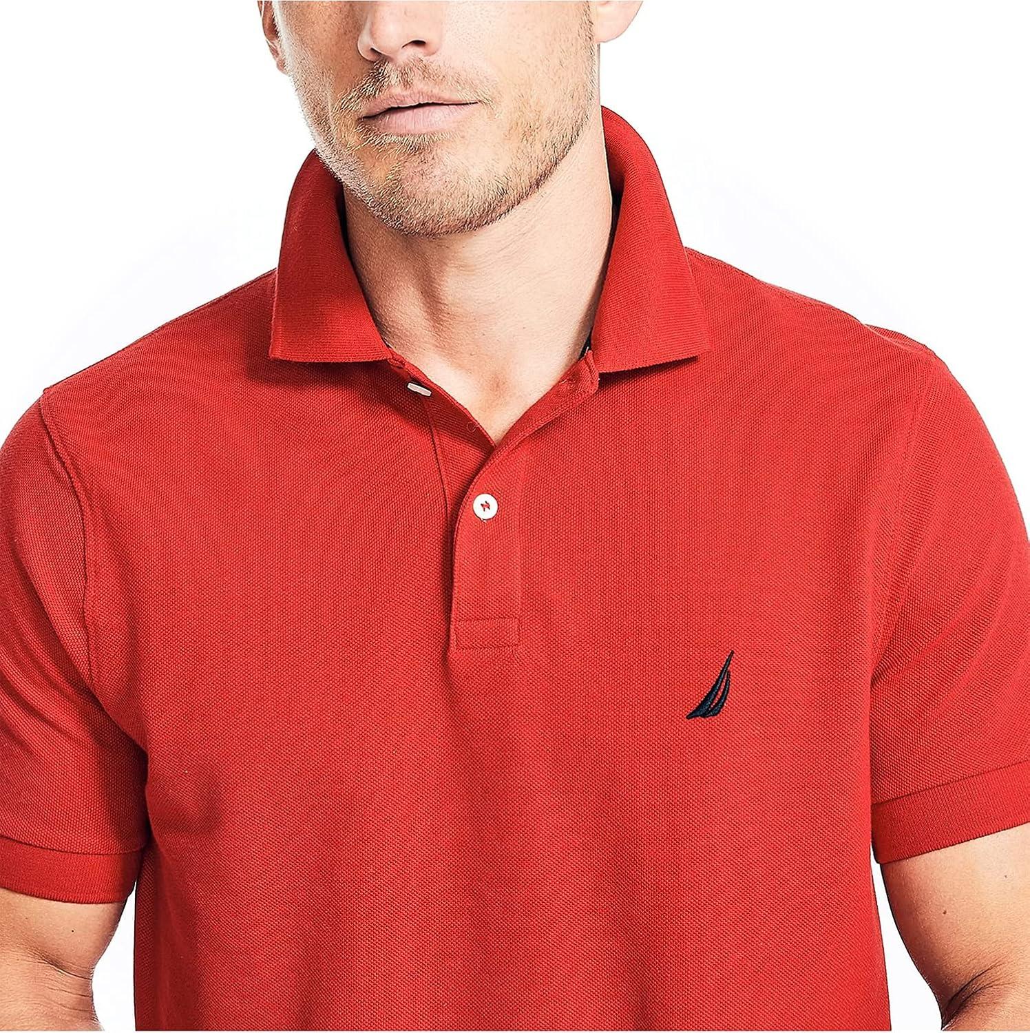 imageNautica Mens Nautica Classic Fit Deck PoloBiking Red