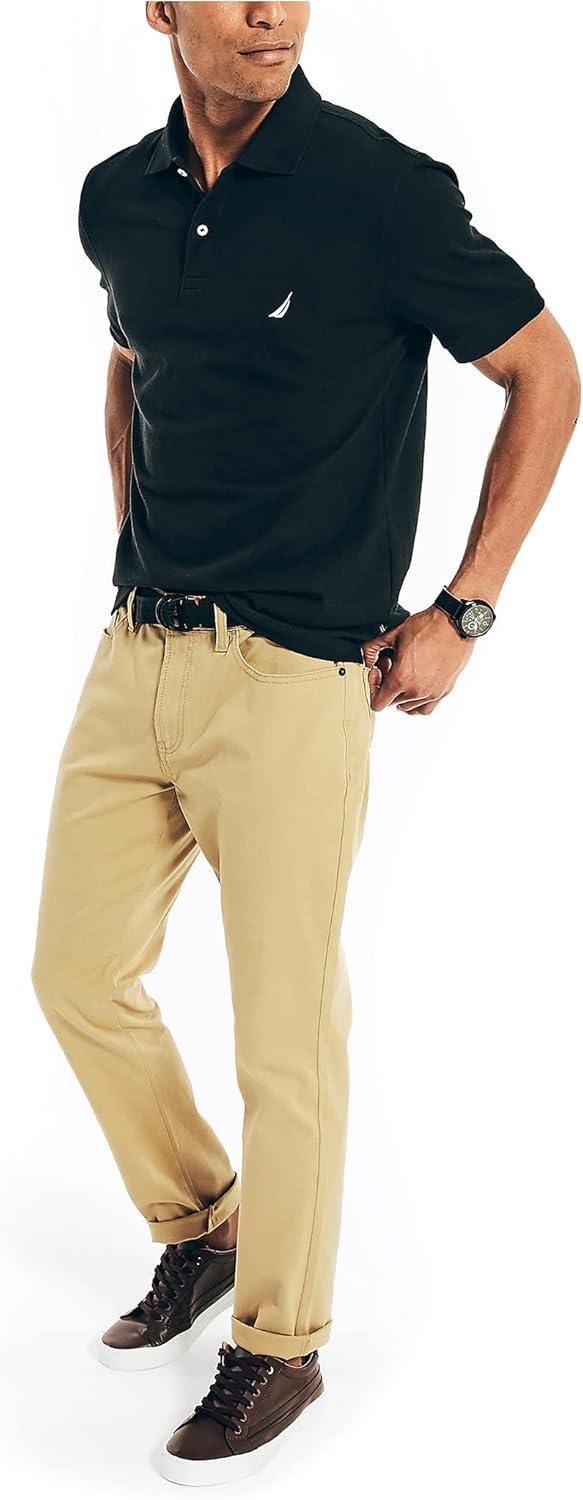 imageNautica Mens Nautica Classic Fit Deck PoloTrue Black