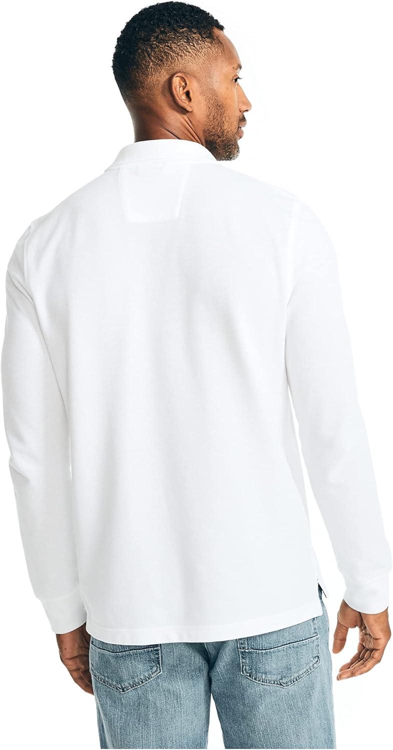 imageNautica Mens Nautica Classic Fit LongSleeve Deck PoloNautica Classic Fit LongSleeve Deck PoloBright White